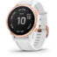 Garmin Fenix 6S Pro Multisport GPS Smartwatch, Rose Gold w/White Band, 010-02159-10