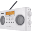 Sangean AM/FM Stereo RDS Digital Tuning, Portable Receiver, Alarm, White PR-D5