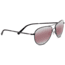 Serengeti Alghero Sunglasses,Satin Black Frame,Polarized Sedona Bi Mirror Aviator Lens 8441