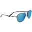 Serengeti Alghero Sunglasses, Satin Black Frame, Polarized 555nm Blue Lens, 8314