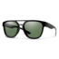Smith Agency Sunglasses, Black Frame, Chromapop Gray Green Lens, 20191080753L7