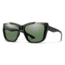 Smith Dreamline Sunglasses - Womens, Black Frame, Chromapop Gray Green Lens, 20127180762L7
