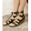 Sorel Ella Lace Up Leather Sandal, Womens, Black, 11 US, 1787591010-11