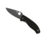 Spyderco Tenacious Folding Knife, 3.39 in, Black Plain Blade, Black G-10 Handle, C122GBBKP