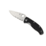 Spyderco Tenacious Folding Knife, 3.39 in, Silver Partially Serrated Blade, Black G-10 Handle, C122GPS