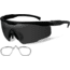 Wiley X PT-1 Sunglasses - Matte Black Frame w/ 3 Lens Package (Smoke Grey, Clear, Light Rust) w/ RX Insert PT-1SCLRX