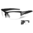 Wiley X Valor Sunglasses-Matte Black Frame-Smoke Grey-Clear Lens CHVAL07
