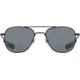 AO Original Pilot Sunglasses, Black Frame, 57 mm True Color Gray SkyMaster Glass Lenses, Bayonet Temple, Polarized, 738921562177