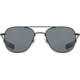 AO Original Pilot Sunglasses, Black Frame, 57 mm True Color Gray SkyMaster Glass Lenses, Bayonet Temple, Polarized, 738921562177