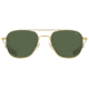 AO Original Pilot Sunglasses, Gold Frame, 57 mm Calobar Green AOLite Nylon Lenses, Bayonet Temple,738921549642