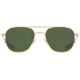 AO Original Pilot Sunglasses, Gold Frame, 52 mm Calobar Green AOLite Nylon Lenses, Bayonet Temple, Polarized, 738921549291