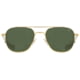 AO Original Pilot Sunglasses, Gold Frame, 52 mm Calobar Green SkyMaster Glass Lenses, Bayonet Temple,738921549260