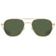 AO Original Pilot Sunglasses, Gold Frame, 52 mm Calobar Green SkyMaster Glass Lenses, Bayonet Temple, Polarized, 738921549277