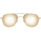 AO Original Pilot Sunglasses, Gold Frame, 52 mm SunFlash Gold Mirror AOLite Nylon Lenses, Bayonet Temple, Polarized, 738921564539
