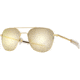 AO Original Pilot Sunglasses, Gold Frame, 55 mm SunFlash Gold Mirror SkyMaster Glass Lenses, Bayonet Temple, Polarized, 738921564553