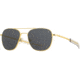 AO Original Pilot Sunglasses, Gold Frame, 55 mm True Color Gray SkyMaster Glass Lenses, Bayonet Temple, Polarized, 738921549499