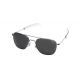 AO Original Pilot Sunglasses Bayonet Matte Chrome Frame True Color Gray Glass Lens 57mm 30138