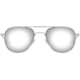 AO Original Pilot Sunglasses, Silver Frame, 52 mm SunFlash Silver Mirror AOLite Nylon Lenses, Bayonet Temple, Polarized, 738921564652