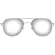 AO Original Pilot Sunglasses, Silver Frame, 55 mm SunFlash Silver Mirror SkyMaster Glass Lenses, Bayonet Temple, Polarized, 738921564676