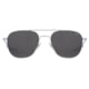 AO Original Pilot Sunglasses Silver Frame 57 mm True Color Gray SkyMaster Glass Lenses Bayonet Temple