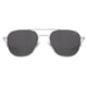 AO Original Pilot Sunglasses, Silver Frame, 52 mm True Color Gray AOLite Nylon Lenses, Bayonet Temple,738921549826
