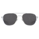 AO Original Pilot Sunglasses, Silver Frame, 52 mm True Color Gray SkyMaster Glass Lenses, Bayonet Temple,738921549802