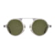 AO Oxford Sunglasses Gray Crystal Silver Frame Calobar Green AOLite Nylon Lenses Polarized 44-24-145 B45