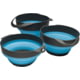 Survive Outdoors Longer Flat Pack Bowls & Strainer Set Base Camp Blue/Grey