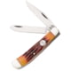 Bear and Son Knives Large Trapper Folding Knife 3.25in 1095 Carbon Steel Red Stag Bone Handle