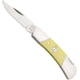 Bear and Son Knives Lockback Upswept Folding Knife 2.25in 1095 Carbon Steel Yellow Delrin Handle