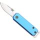 Bear and Son Knives Slip Joint Folding Knife 1.5in High Carbon Stainless Steel Drop Point Aluminum Handle Blue