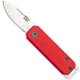 Bear and Son Knives Slip Joint Folding Knife 1.5in High Carbon Stainless Steel Drop Point Aluminum Handle Red