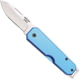 Bear and Son Knives Slip Joint Folding Knife w/ Clip 2.38in High Carbon Stainless Steel Drop Point Aluminum Handle Blue