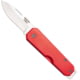 Bear and Son Knives Slip Joint Folding Knife w/ Clip 2.38in High Carbon Stainless Steel Drop Point Aluminum Handle Red
