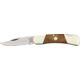 Bear & Son Lockback Fold Knife 3 1/8in closed 1095 Carbon Steel clip Blade Walnut Handle B