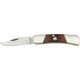 Bear & Son Lockback Fold Knife 3in closed High Polished 1095 Carbon Steel clip Blade Red Stag Bone Handle B