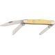 Bear & Son Med Stockman Fold Knife SS clip Blade Smooth yellow delrin Handle B