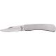 Bear & Son SS Lockback Fold Knife SS clip Blade Brushed SS Handle 3in Upswept Closed BC
