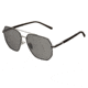 Bertha Brynn Sunglasses - Womens, Silver Frame, Black Polarized Lens, Silver/Black, One Size, BRSBR035BK