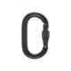 Black Diamond Oval Keylock Screwgate Carabiner Black One Size