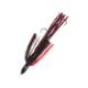 Blue Water Candy HOO-DA-BOMB JAG over 8oz. Squid Skirt w/tandem 9/0 Hook Set 480# Cable Red/Black