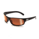 Bolle Anaconda Sunglasses, Shiny Black Frame, Inland Gold Lens, Polarized, 11431