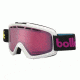 Bolle Nova II Ski/Snowboard Goggles,Matte White Retro Frame,Vermillon Gun Lens 21340