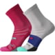 Brooks Ghost Lite Crew 2 Pack Sock Pink/Salt & Light Grey/Salt L