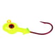 Calcutta 3-D Eye Grub Head 1/4 oz Chartreuse Glow/Red Hook 7/Pack