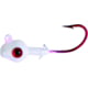 Calcutta 3-D Eye Grub Head 3/8 oz White Glow/Red Hook 7/Pack