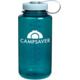 CampSaver Nalgene Wide Mouth Bottle 32oz Trout Green Bottle Iridescent Platinum Cap White L