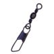 Eagle Claw Barrel Swivel w/Safety SnapResealable Black Size 1