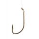 Eagle Claw Baitholder Snelled Hook Offset Down Eye 2 Slices Medium Wire Mono 7in Bronze