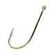 Eagle Claw Plain Shank Hook Offset Claw Point Ringed Eye Bronze A-Pack Hooks 084A-2/0